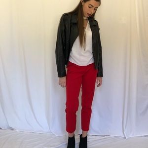 Talbots red ankle trousers